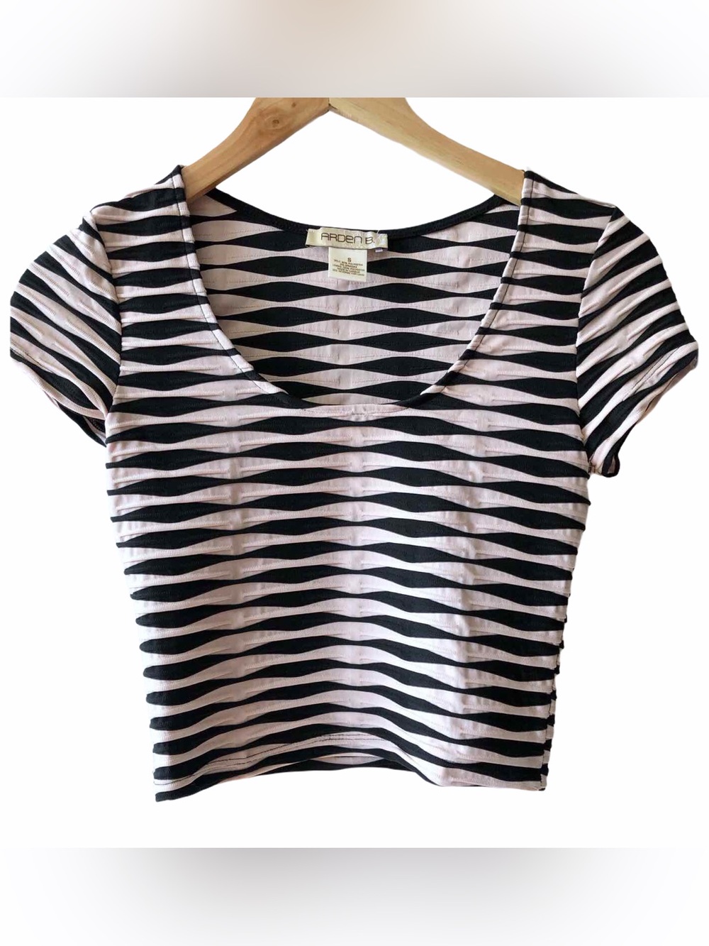 Arden B Striped Crop Top Size Small